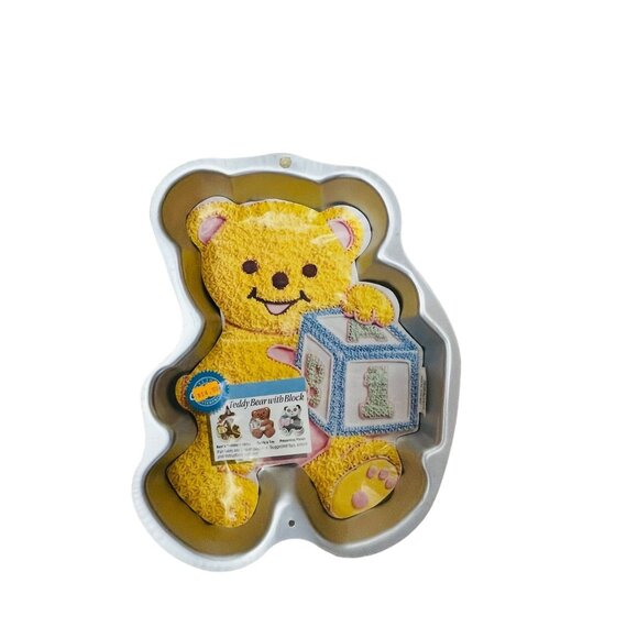 Wilton‎ Enterprises 1995 Teddy Bear Block Cake Pan Made in Indonesia - Picture 5 of 5